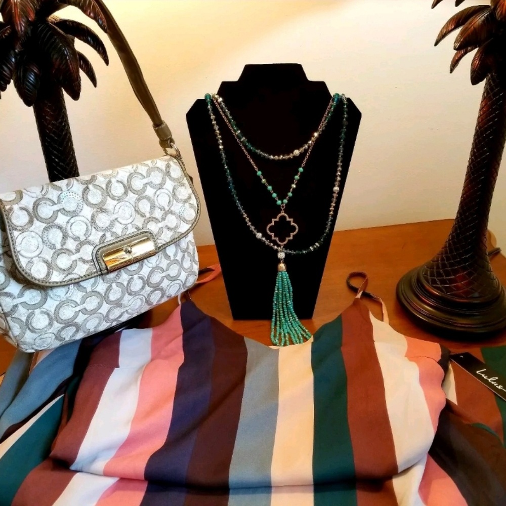 Spring Dress w/Coach bag & Accessories